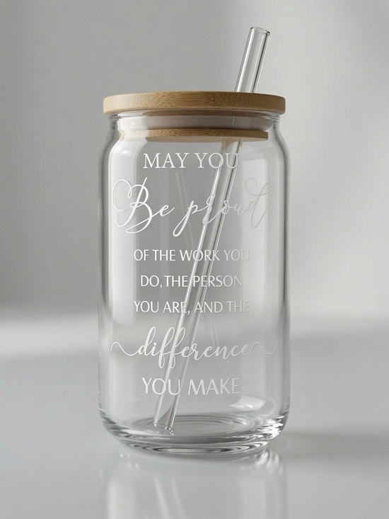 Other - Inspirational sipper glass tumbler appreciation gift